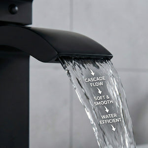 Vista Black Square Basin Mixer Tap Black