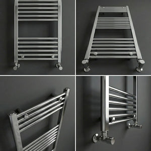 Chrome Heated Towel Rail 600x1200mm – Wall Mounted Ladder Radiator