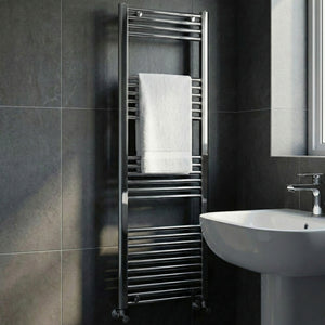 Chrome Heated Towel Rail 400x1600mm – Wall Mounted Ladder Radiator