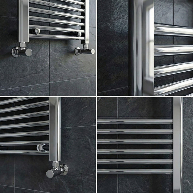 Chrome Heated Towel Rail 400x1200mm – Wall Mounted Ladder Radiator