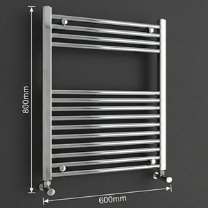 Heated Towel Rail 600x800mm – Wall Mounted Ladder Radiator