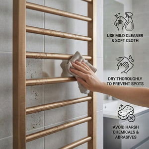 Heated Towel Rail –Bronze– 500 x 800mm – Straight Bars