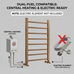 Heated Towel Rail –Bronze– 500 x 800mm – Straight Bars