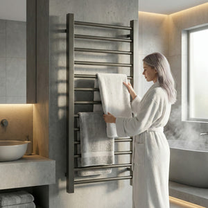 Heated Towel Rail -Gumental– 500 x 1200mm – Straight Bars