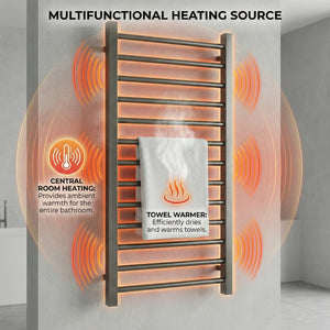 Heated Towel Rail -Gumental– 500 x 1200mm – Straight Bars