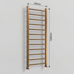 Arko Heated Towel Rail –Bronze– 500 x 1200mm – Straight Bars