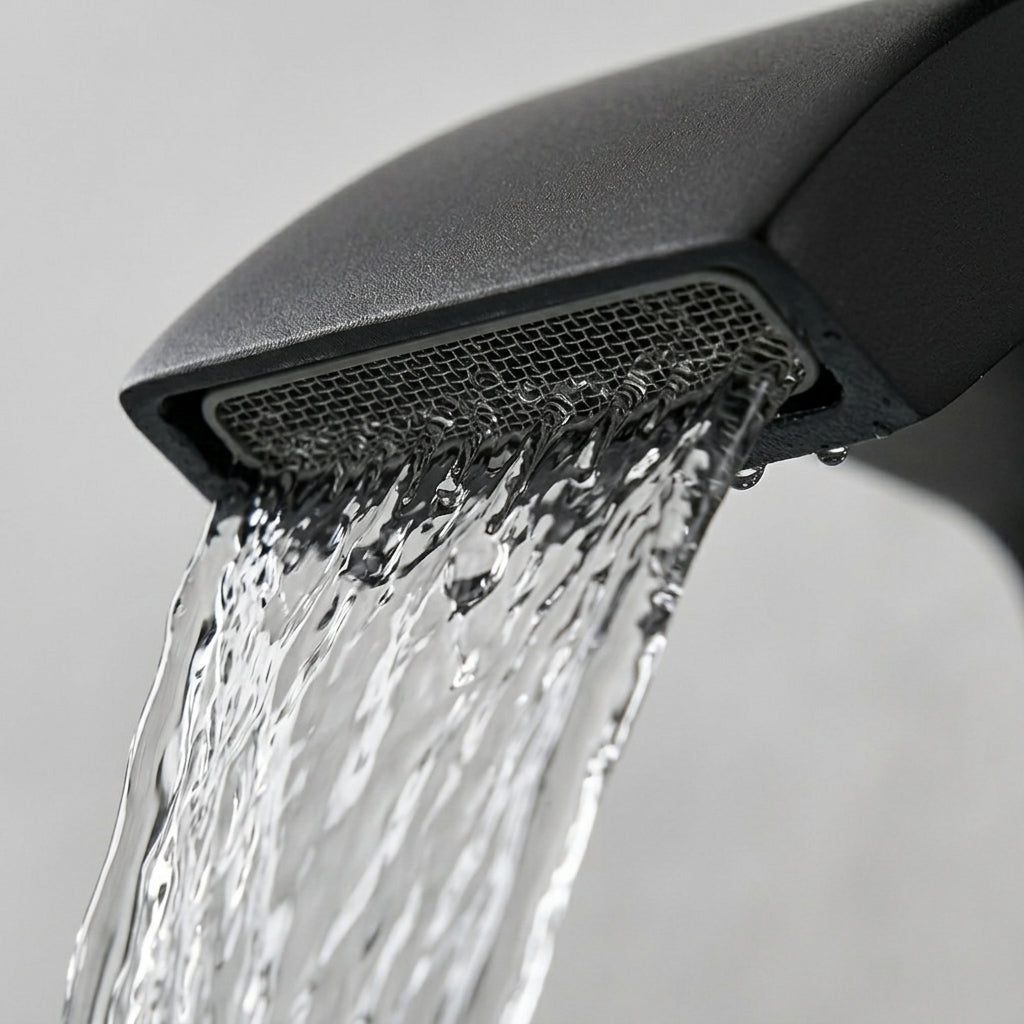 Capri Black Bath Filler Tap