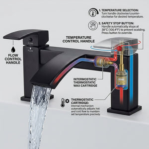 Vista Bath Filler Matte Black