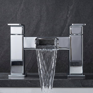 Waterfall Modern Bath Filler Taps – Chrome