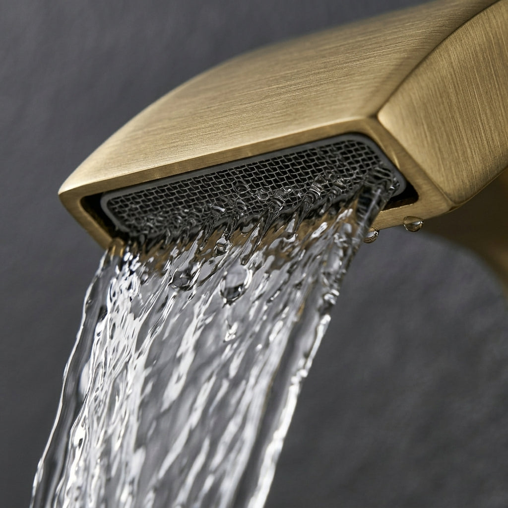 Vista Bath Filler – Brushed Brass