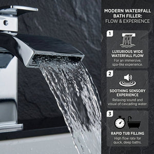 Vista Bath Filler – Chrome