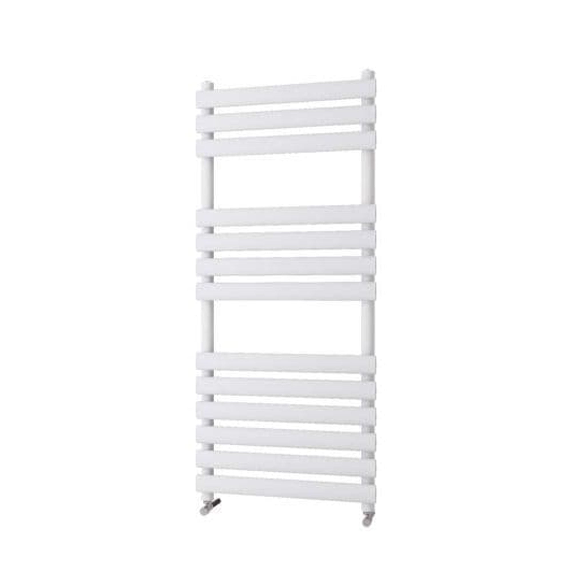 Heated Towel Rail – White – 500 x 1200mm – Straight Bars