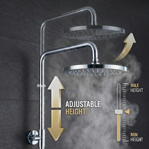 Arko Modern Round Thermostatic Shower – Chrome