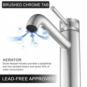 Round Tall Basin Mixer Tap Chrome Finish – Solid Brass