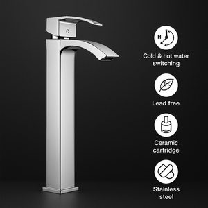Vista Tall Basin Mixer Tap High Rise – Chrome Finish