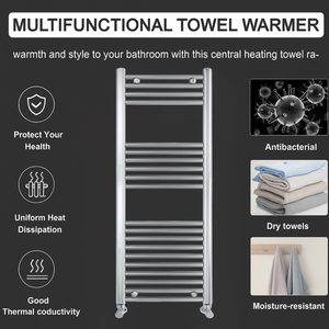 Chrome Heated Towel Rail 500x1200mm – Wall Mounted Ladder Radiator