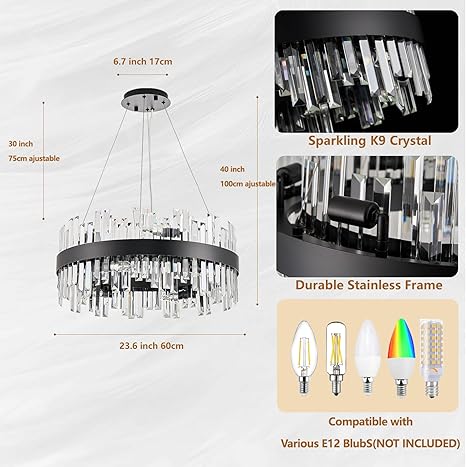 Black Crystal Chandelier