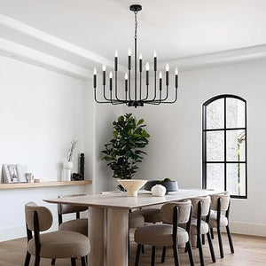 Black Chandeliers for Dining Room Light Fixture Over Table,