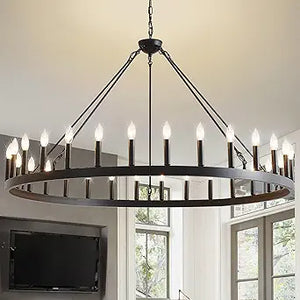 53 Inch Large Farmhouse Wagon Wheel