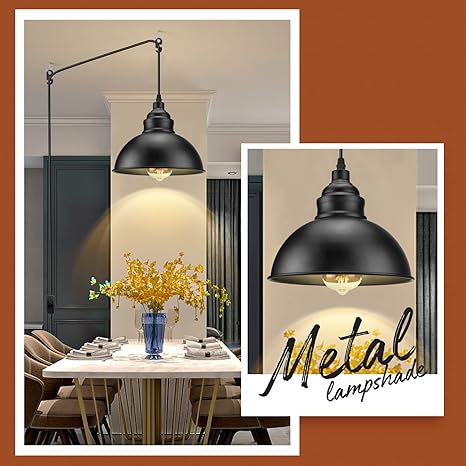 Plug in Pendant Light, 15FT Hanging Lights