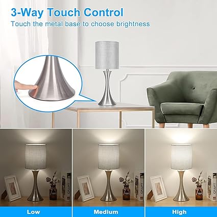 3 Way Touch Control Table Lamp,
