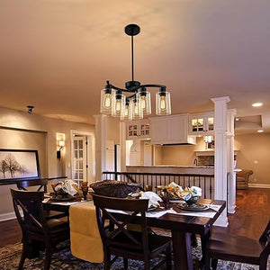 Farmhouse Black Chandelier,