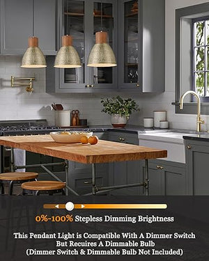 ELYONA Vintage Hammered Pendant Light