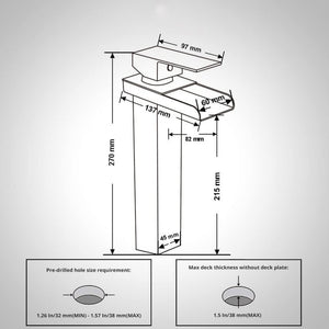 High Rise Mono Basin Mixer Tap – Black