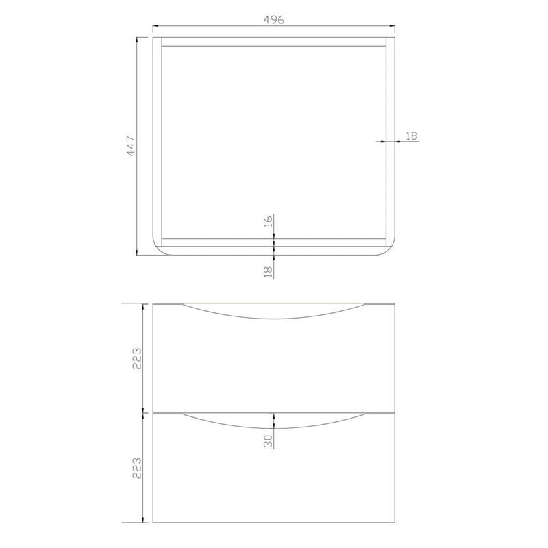 Amina 500 Wall Hung Vanity Unit