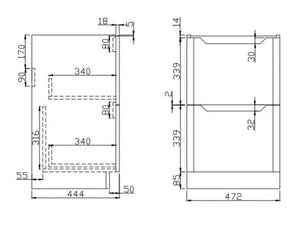 Serena 500 Floor Standing Vanity Unit