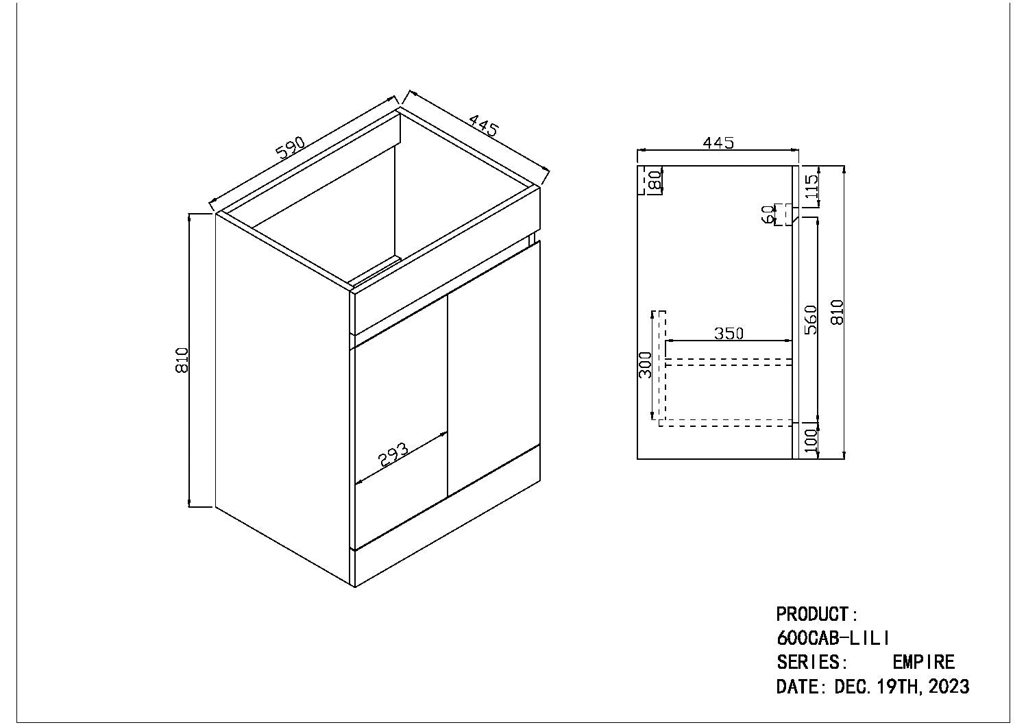 Daisy 600 Floor Standing Vanity Unit