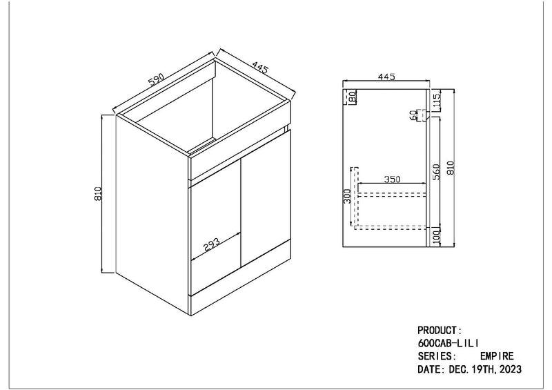 Daisy 600 Floor Standing Vanity Unit