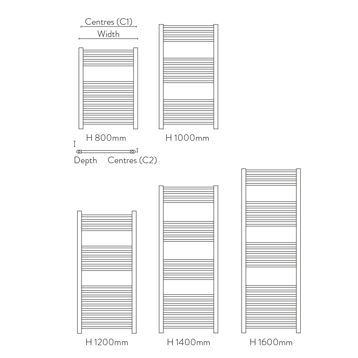 Strike 400X1200 Towel Rail