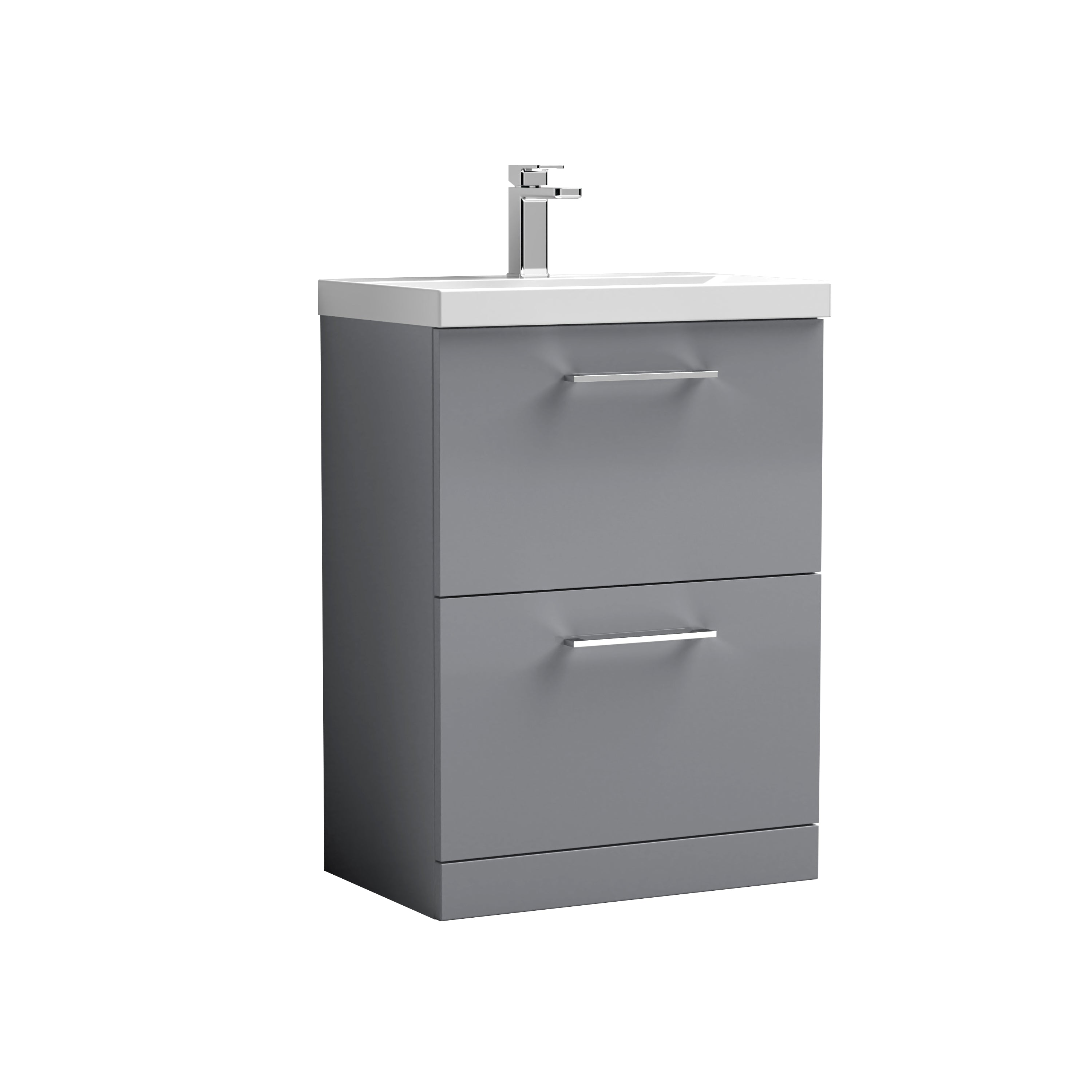 600mm Floor Standing 2-Drawer Vanity