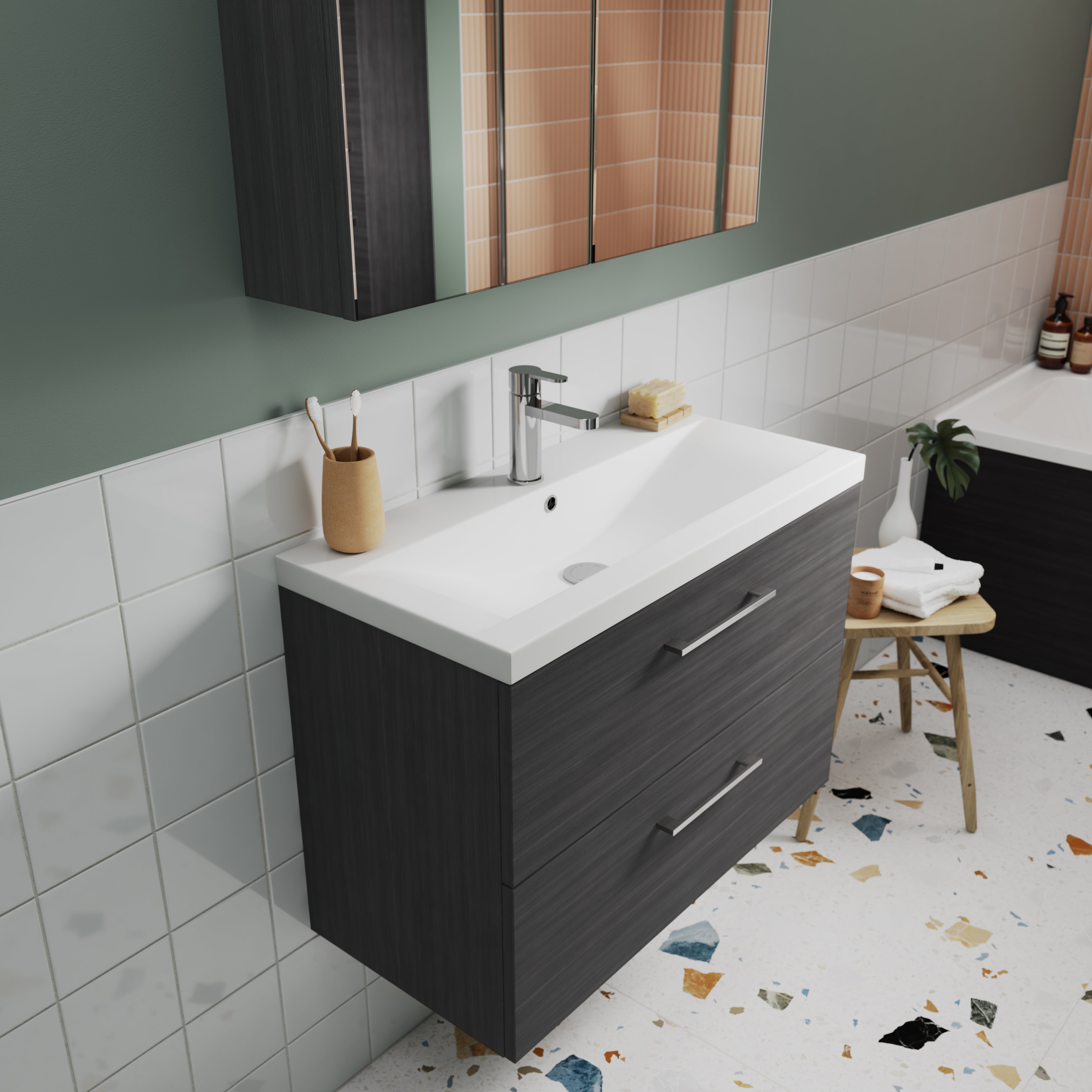 800mm Wall Hung 2-Drawer Vanity