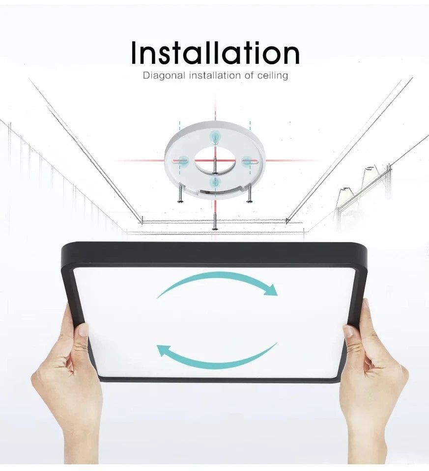 Ultra Thin LED Ceiling Light 24W Square