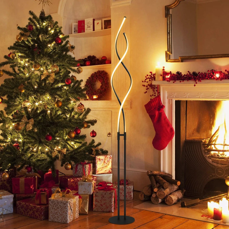LED Floor Lamp Modern Spiral